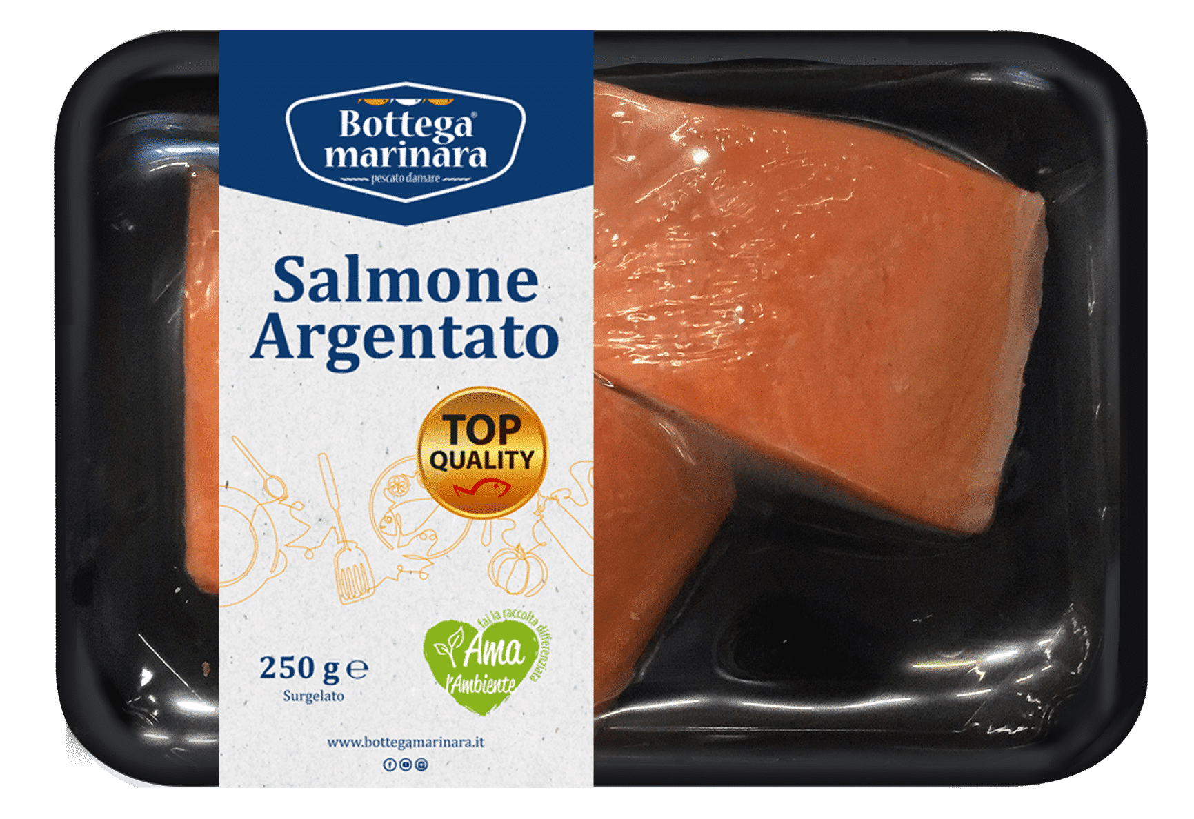 salmone argentato 250g